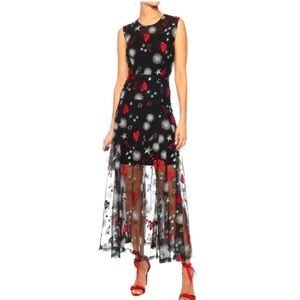MAJE Mini Dress With Sheer Overlay